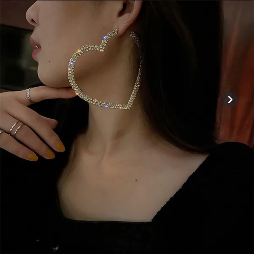 Crystal Heart Earrings